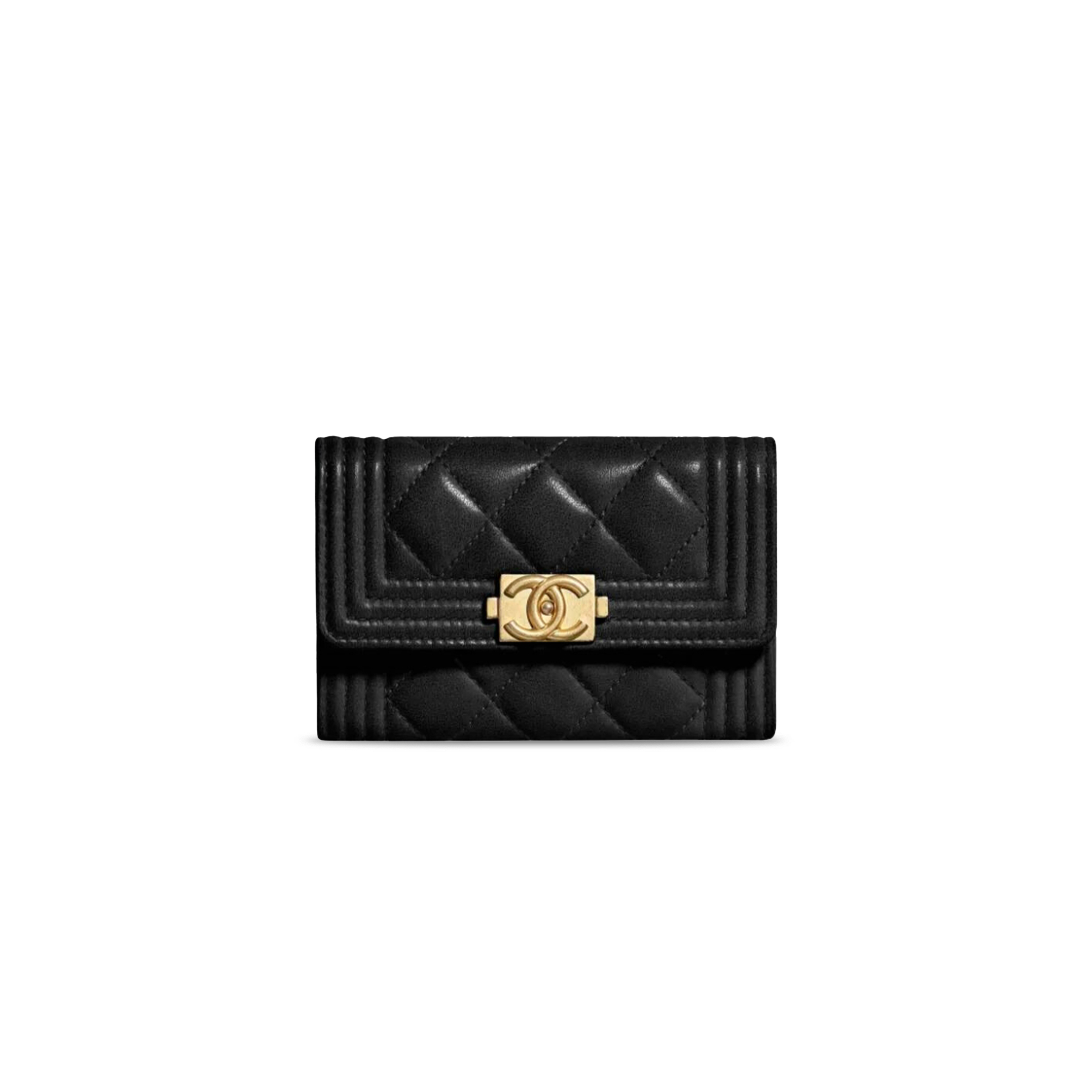 CHANEL BOY FLAP CARD HOLDER A80603 Y07659 94305 (12*7.5*2.5cm)